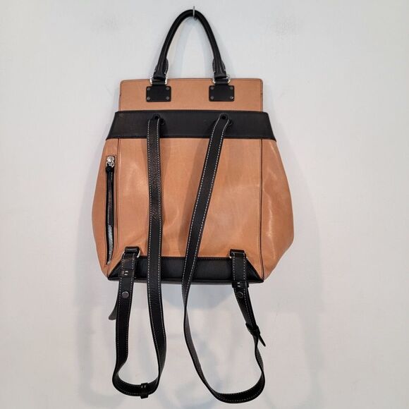 Rag & Bone Women’s Pilot Backpack Camel Brown Black Bag - Picture 5 of 12